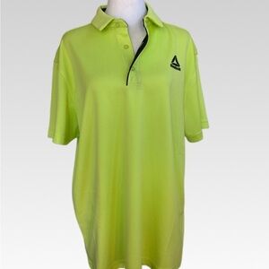 Reebok Men's Bright Green Polo Shirt size L BRAND NEW